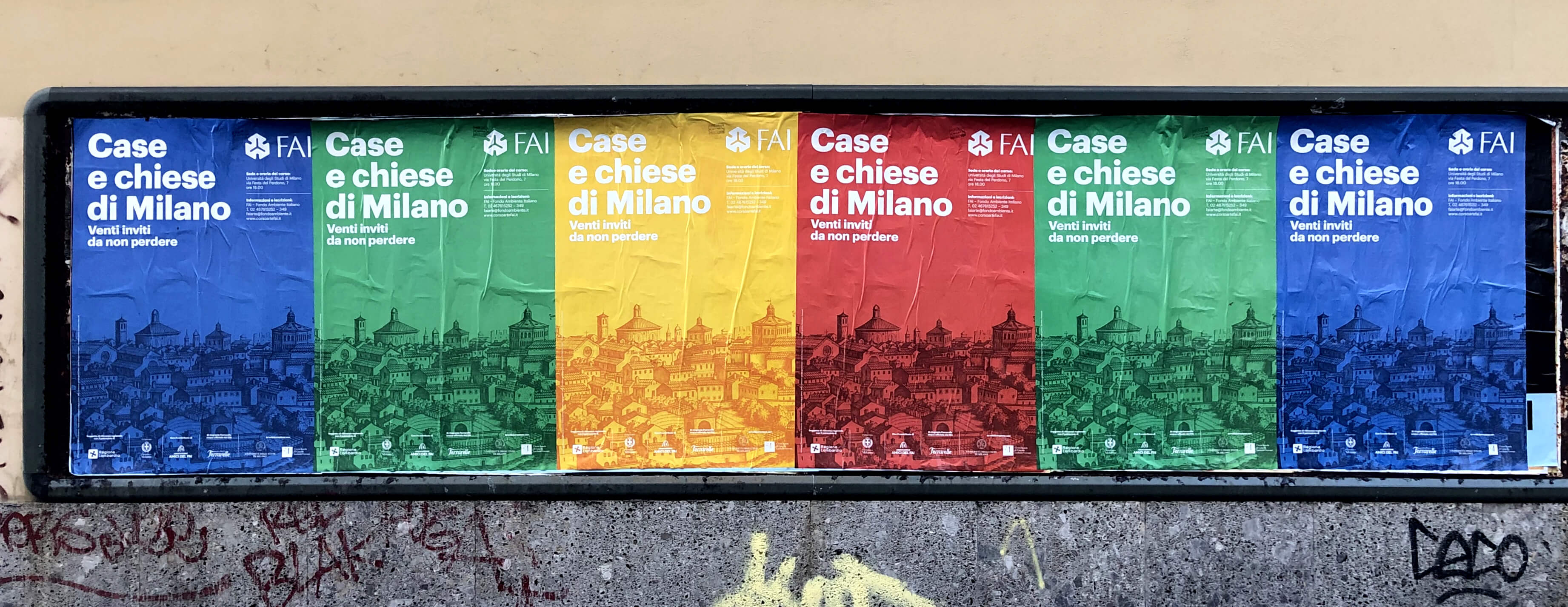 manifesti case e chiese di Milano