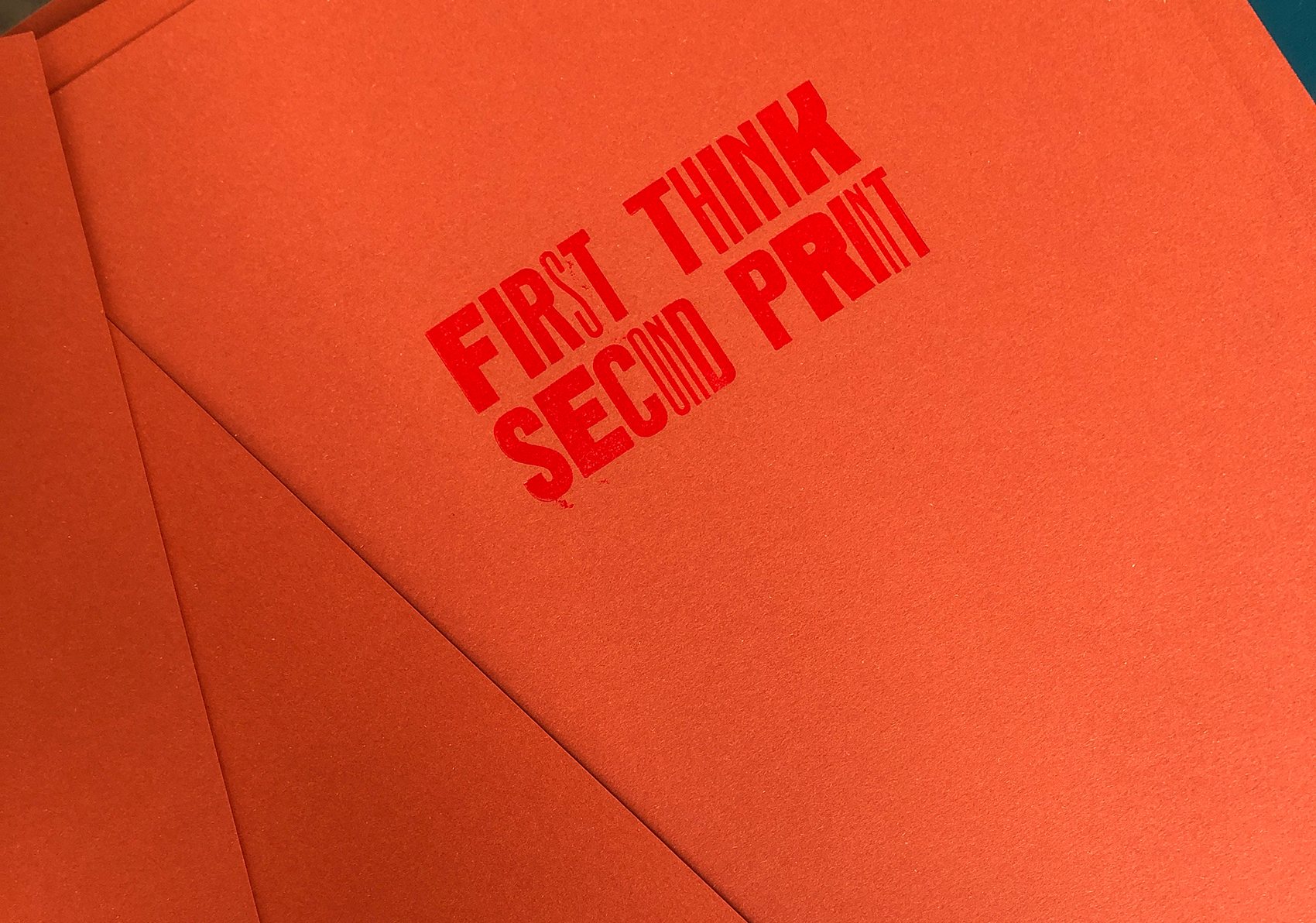 First think second print